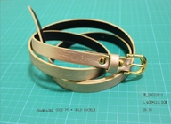 Les ceintures colorées d'unité centrale pour la mode dénomment le tissu de femmes, plaquant la ceinture argentée de boucle